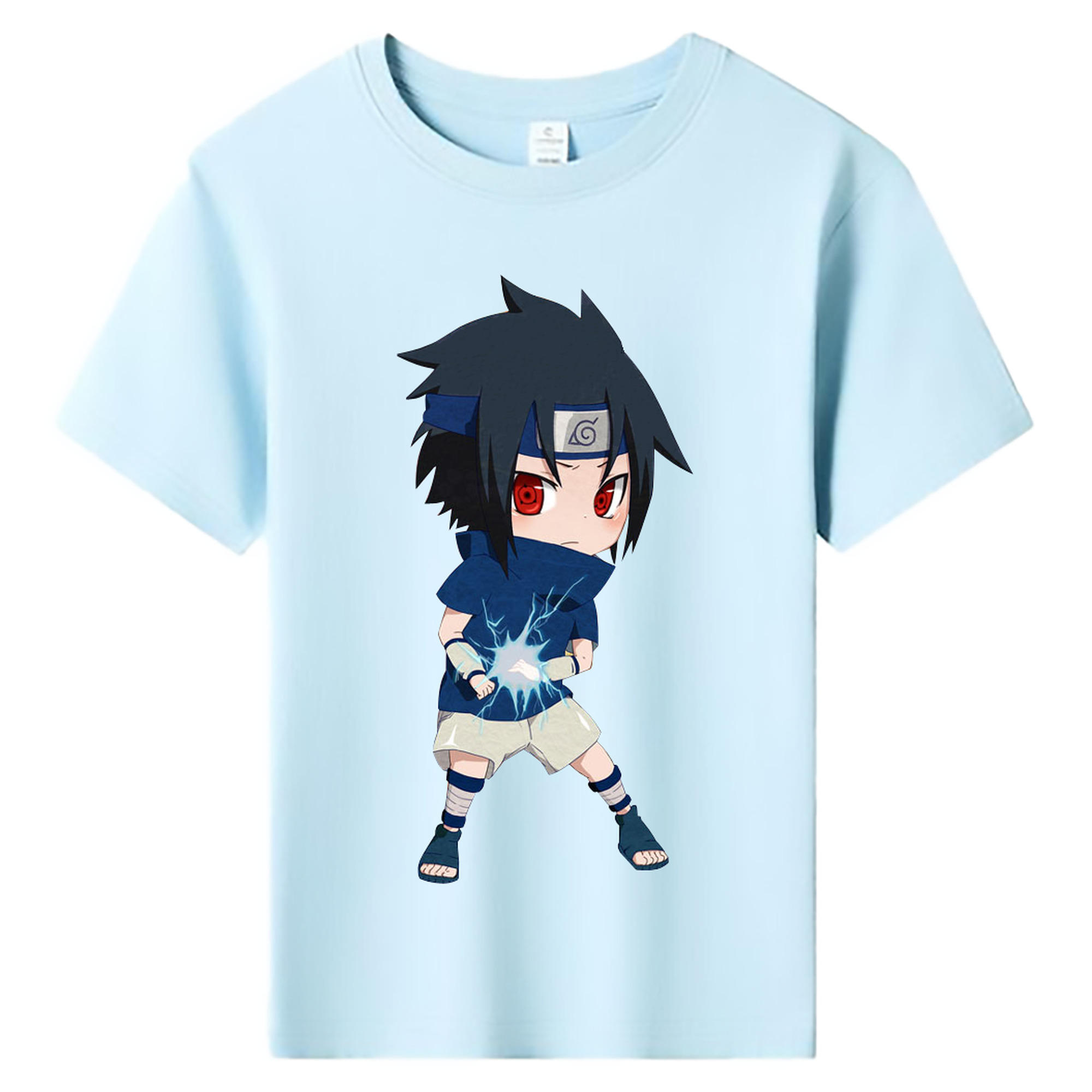 （画像用） NARUTO -ナルト- うちは サスケ Uchiha Sasuke 綿100％キッズTシャツ（フロントプリント）